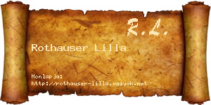 Rothauser Lilla névjegykártya